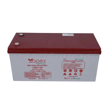 12V 200AH JEL AKÜ APEX